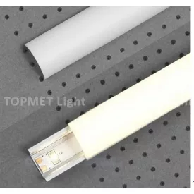   StrongLumio takaróprofil  Uni/Arc LED profilhoz félkör tejfehér 2m