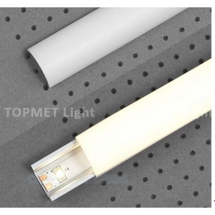 StrongLumio takaróprofil  Uni/Arc LED profilhoz félkör tejfehér 2m