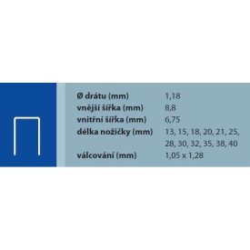 Tűzőkapocs 352/18mm típus 92 (H) cink, 6000 db