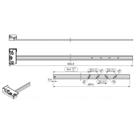 LEHMANN Rész SVS3 - konténer rúd 691mm Evelon