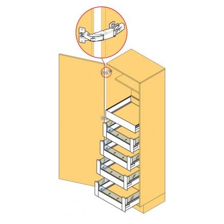 K-BLUM SpaceTower Legrabox Pure, fehér, KB-1200mm