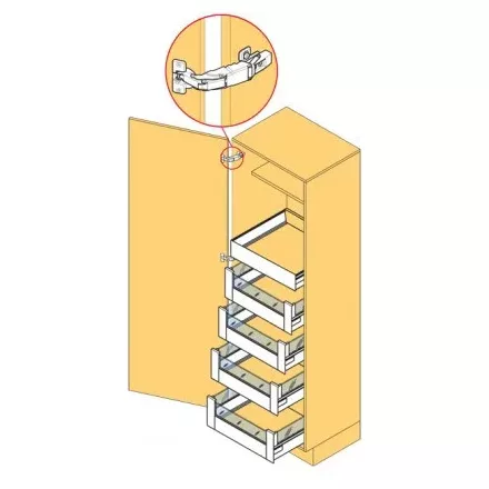 K-BLUM SpaceTower Legrabox Pure, fehér, KB-1200mm
