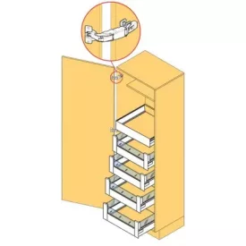 K-BLUM SpaceTower Legrabox Pure, fehér, KB-600mm