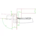 HETTICH 9090290 Sensys 8631i ráütődő 95° SiSy, vas.. až 32mm, 45x9.5, csavar