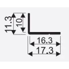 SEVROLL szögletvas 17x11mm 3m matt fehér