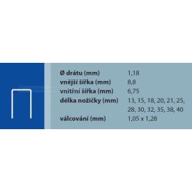 Tűzőkapocs 352/30 ZN M-PR típus 92, 3600 db