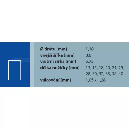 Tűzőkapocs 352/30 ZN M-PR típus 92, 3600 db