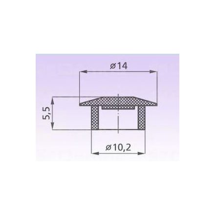 Takarósapka szerelő nyílásra átmérő 10mm fehér