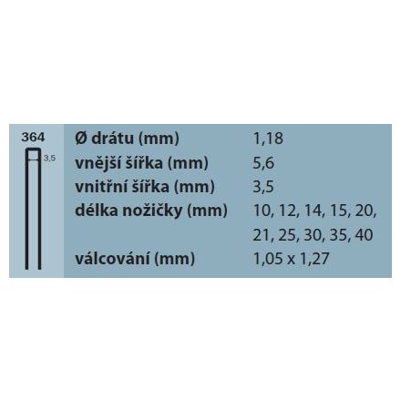 Tűzőkapocs 364/30mm típus 90 cink, 4800 db