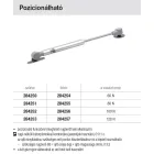 STRONG gázrugós minden helyzetbe megálló felnyitó 245mm/120N fehér