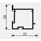 SEVROLL Pax fogantyú profil 2,7m fényes fehér