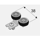 SEVROLL Maxim felső görgő 18mm aszimmetrikus - 2db