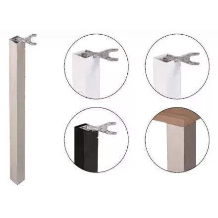 StrongLegs asztal láb TA001, 1100R/60x60mm, nemesacél imitáció