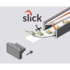 StrongLumio végzázó LED profilhoz Slim fekete (pár)