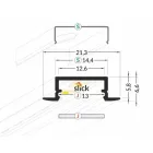StrongLumio LED profil Begtin, eloxált alumínium, 3m