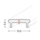 StrongLumio takaróprofil Floor LED profilhoz rápattintós tejfehér 2m