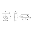 StrongCastors kerék 30 mm, szürke, rögzített, puha futófelület