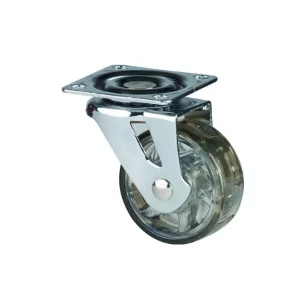 StrongCastors kerék TOP, 50 mm transzparens barna, fék nélkül