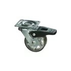 StrongCastors kerék TOP, 50 mm, transzparens sötét, fékkel