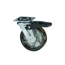   StrongCastors kerék TOP, 75 mm,  transzparens sötét, fékkel