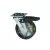 StrongCastors kerék TOP, 75 mm,  transzparens sötét, fékkel
