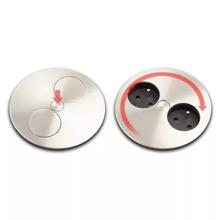 BACHMANN 931.000 Twist, 2 x elektromos dugaszoló aljzat Schuco