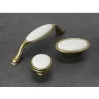 TULIP fogantyú Margarita 128 antik réz/porcelán bézs