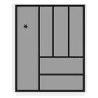 HETTICH 9202815 OrgaTray 480, 500/470 mm ezüst