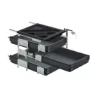 HETTICH 41063 konténer szett teljes kihúzású sínnel, SiSy, 392 730 mm, fekete