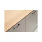 Fogantyú Furnipart PEN  128mm, öntött vas, fekete