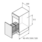 HETTICH 9207645 Bin.it Vario 300 mm, 470 520 500 mm