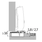 HETTICH 9073595 távtartó talp tál alá 1,8 mm