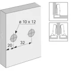 HETTICH 9088242 lineáris szerelő talp bepréselésre, D=0.5 mm