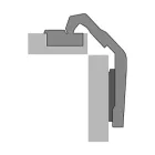 HETTICH 9090115 Intermat 9930 rugó nélkül 50°/65°,sarok szekrény, 45x9.5, csavar
