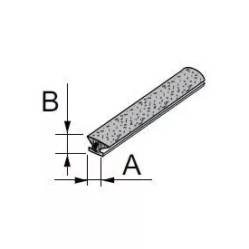 SEVROLL támfalas kefe becsúsztatható 4,8x9mm szürke