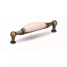   TULIP Fogantyú-Sara E 96 antik réz/fehér porcelán + csavarok