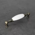 TULIP Fogantyú-Sara E 96 antik réz/fehér porcelán + csavarok
