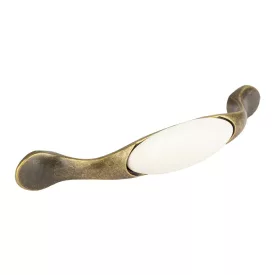   TULIP Fogantyú-Gipa 96 antik réz/fehér porcelán + csavarok