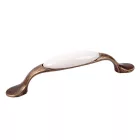 TULIP Fogantyú-Gipa 96 antik réz/fehér porcelán + csavarok