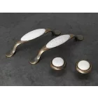 TULIP Fogantyú-Gipa 96 antik réz/fehér porcelán + csavarok