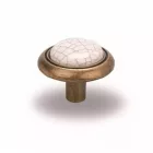 TULIP Gomb Gipa antik réz/repedezett porcelán + csavarok