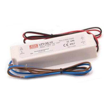 Transzformátor MEAN WELL LPV-35-24, 24V, 35W, IP67