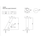 Szögletes konzol kerek 200mm rozsdamentes acél