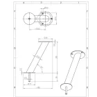Szögletes konzol kerek 200mm rozsdamentes acél