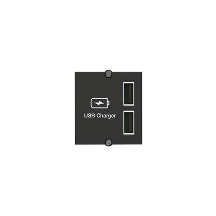 BACHMANN 917.224 keystone usb töltő 5V/2,4A, 1 modul 2 bemenetet tartalmaz