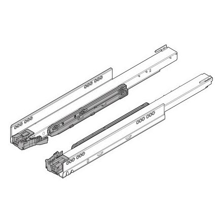 K-BLUM Legrabox C 550mm/70kg, TIP-ON, szürke, belső, magasító korlát