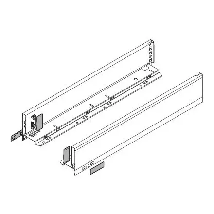 K-BLUM Legrabox M 650 mm/70 kg, Blumotion/TOB, acél, csavar