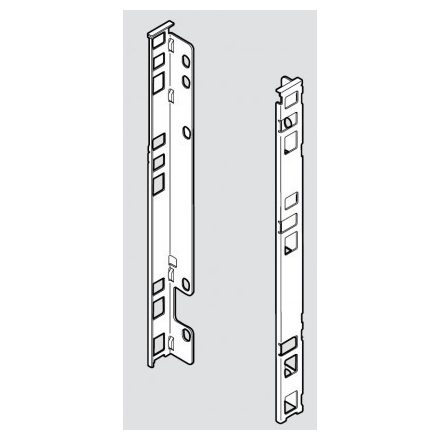 K-BLUM Legrabox F 400 mm/40 kg, Tip-on, nemesacél, csavar