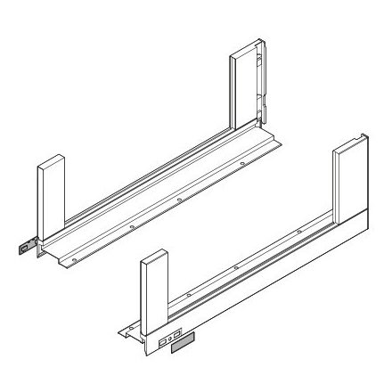 K-BLUM Legrabox C Free 550 mm/40 kg, Blumotion/TOB, szürke OG-M, csavar