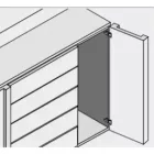 BLUM 71B9580 ráütődő, vastag ajtó, csillapított, préselés 95° Onyx